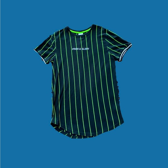 Urban-ID Branded Striped T-Shirt - Picture 1 of 2